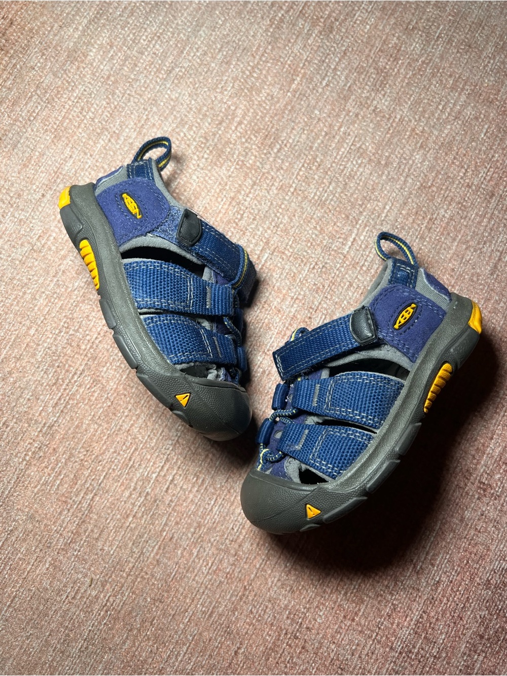 Keen Baby Size 4 Blue and Yellow Closed-Toe Sandals